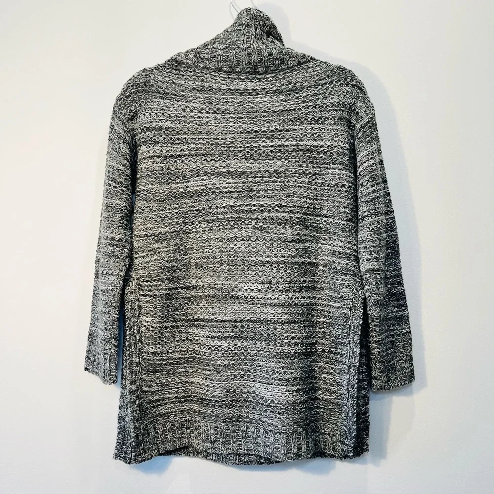 Vero Moda Cowl Neck Split Hem Tunic Black White Gray Knit Cowl Neck Sweater - Picture 8 of 10